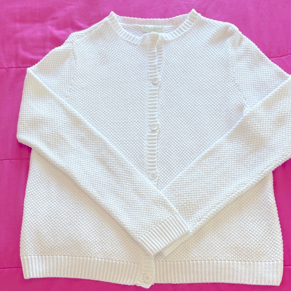 Appleseed's Classic White Cardigan